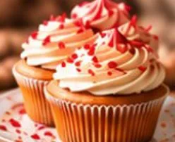 Frosted cupcakes with sprinkles